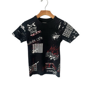 Seven Souls Boys Black Graphic T Shirt Size 8 Rock